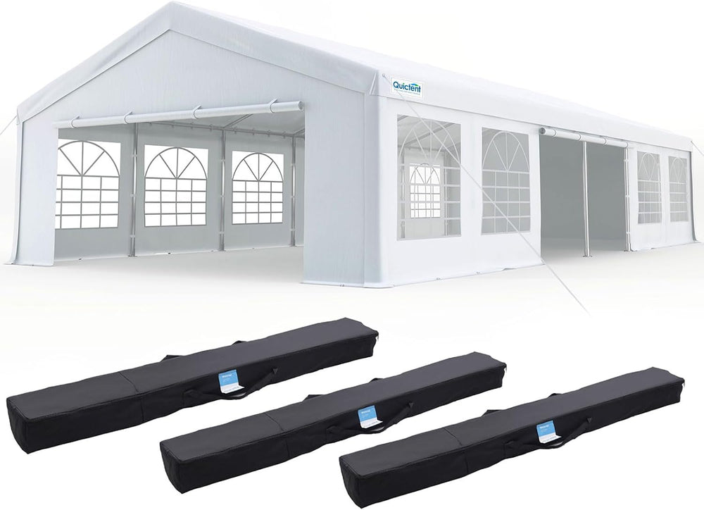 Quictent 20'x40' Heavy Duty Party Tent Outdoor Canopy with Church Win...