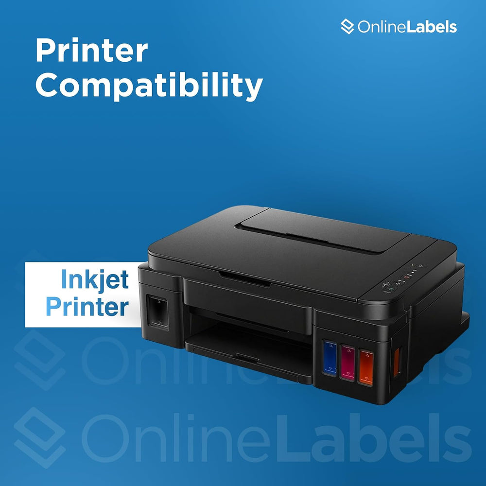 OnlineLabels 8.5" x 11" Sticker Paper - Weatherproof Matte - 100 Sh...