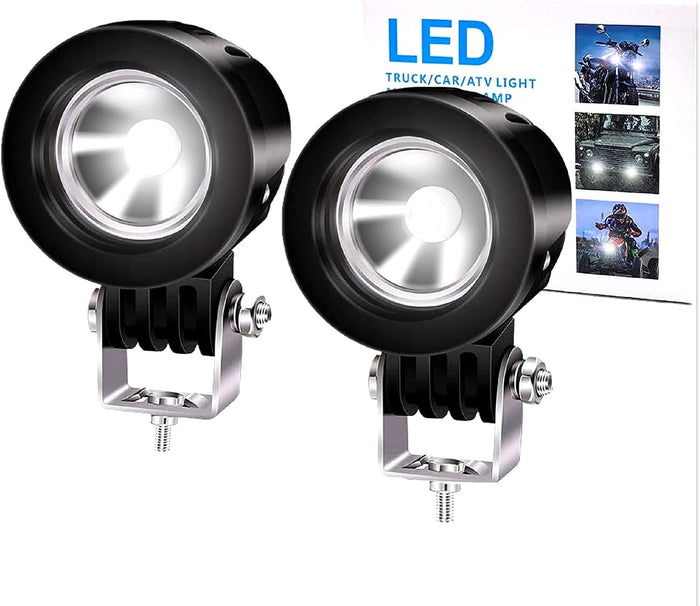 Ourbest motorcycle lights, 2inch Motorcycle Fog Lights Fork Tube led driving lights for Motorbike ATV Bicycle Accent Off Road Lighting (White)