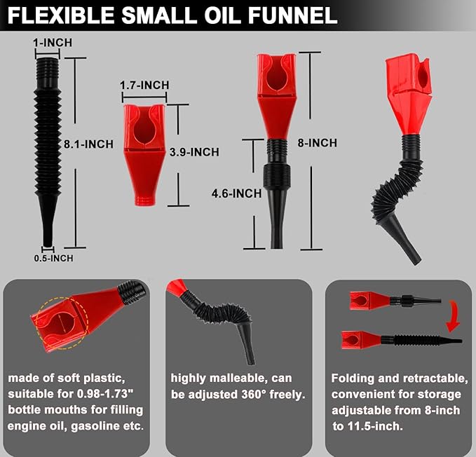 5Pcs Adjustable Oil Filter Pliers Set, Universal Oil Filter Removal Tool