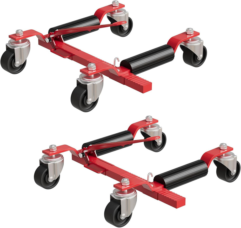 Wheel Dolly Jack 2-Pack, 3000 LBS Capacity Heavy Duty Steel Car Dollies with ...