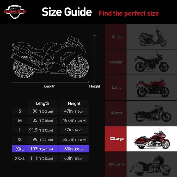 Ultimum Series Motorcycle Cover Waterproof All Weather Protection Universal
