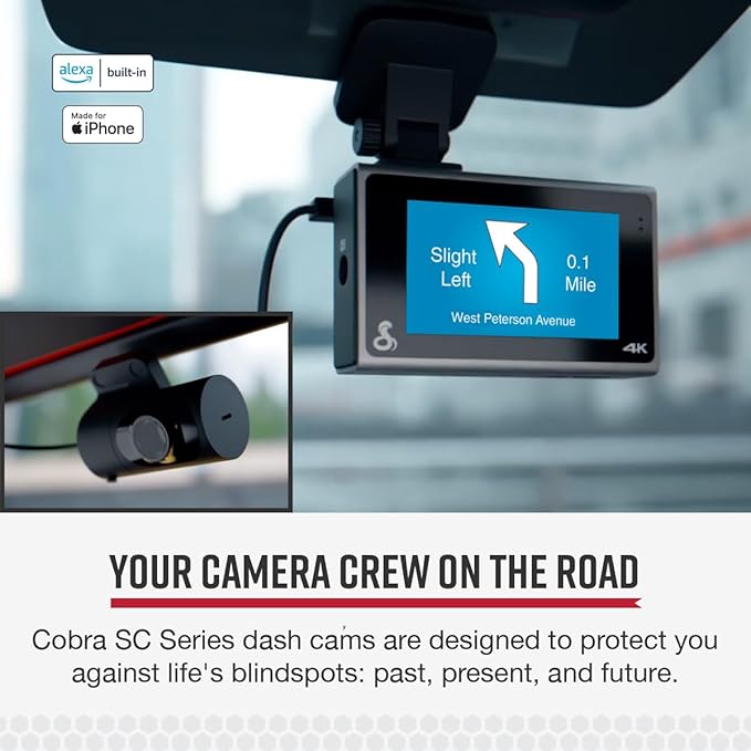 Bundle of Cobra SC 400D Smart Dash Cam