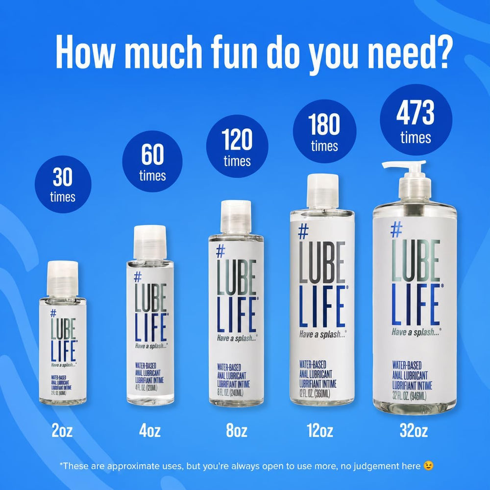 LUBELIFE Water Based Anal Lube, Personal Lubricant, for Men Women, 32 Fl Oz