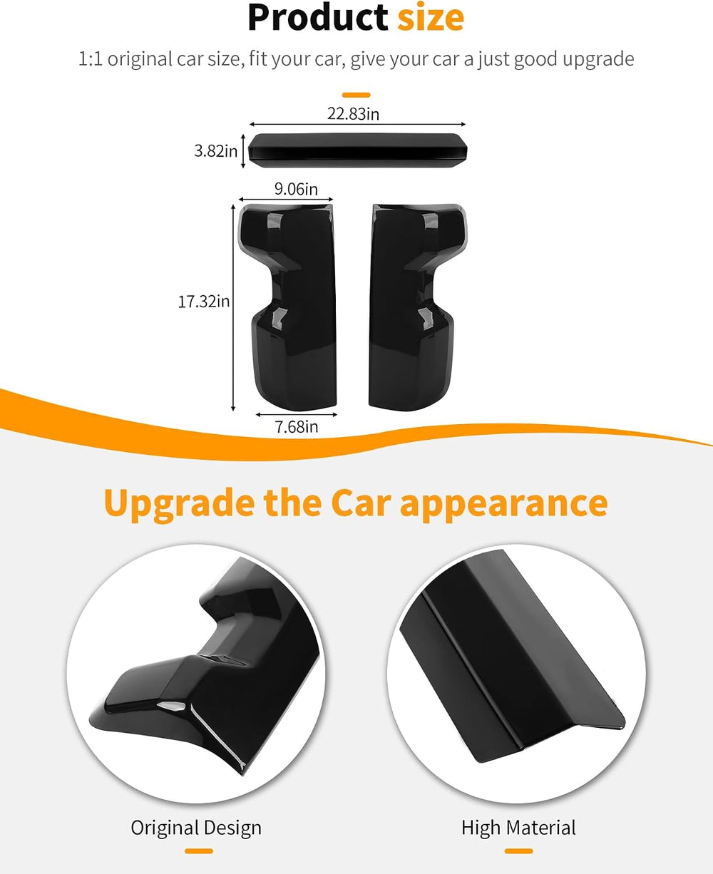 Hoolcar Smoke Black 3rd Third Brake Light Cover & Tail Light Cover Compat...