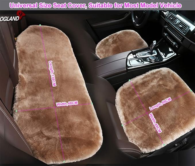 Fluffy Genuine Australia Sheepskin Car Back Seat Cover