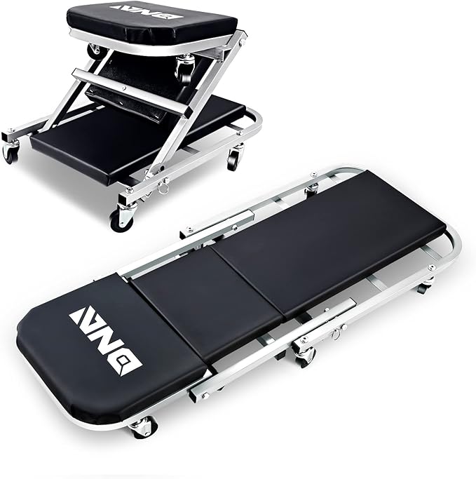 ‎DNA MOTORING TOOLS-00187 40 Inches 2 IN 1 Rolling Folding Car Creeper/Seat (...