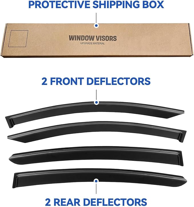 Window Visors Rain Guards for 2016-2022 Honda HRV, Out-Channel Window Vent Wind