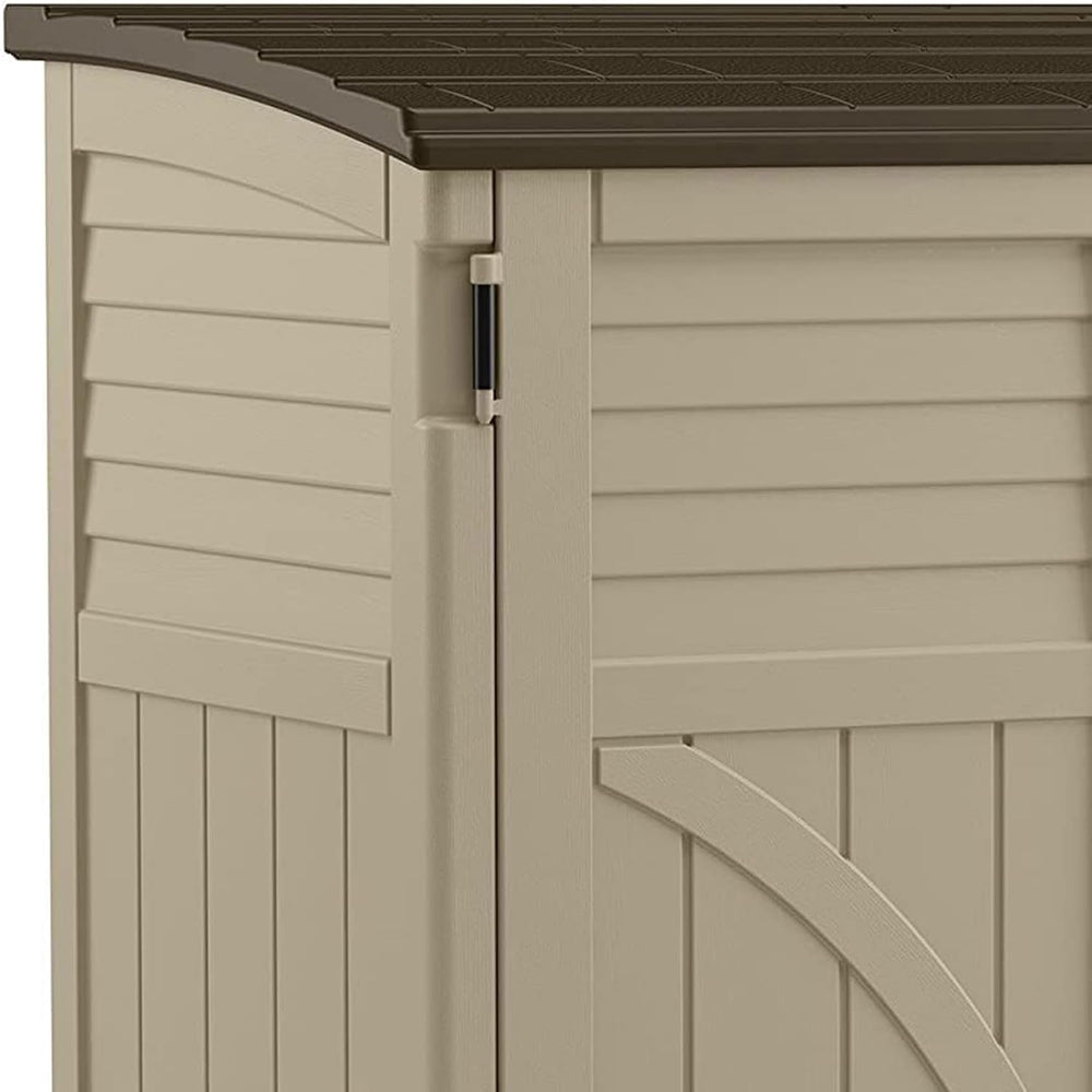 Suncast Horizontal Shed, Compact Outdoor Storage System, 34 Cu. Ft. Capacity,...