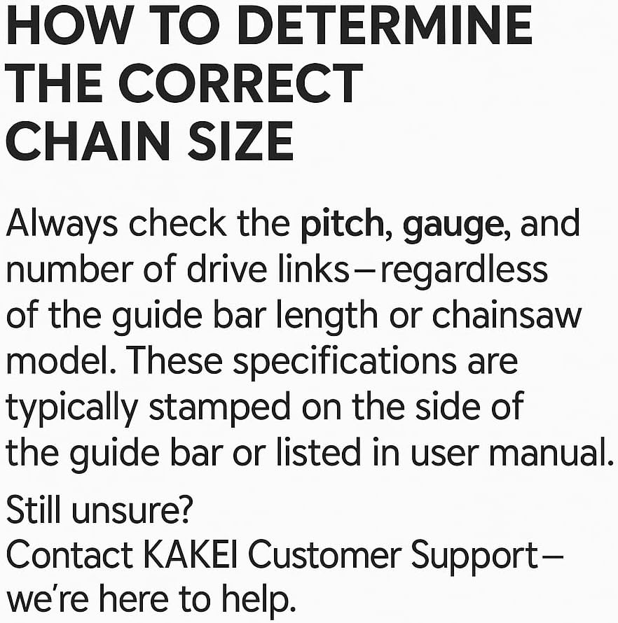 KAKEI Chainsaw Chain 18 Inch .325" Pitch .063" Gauge 74 Drive Links...