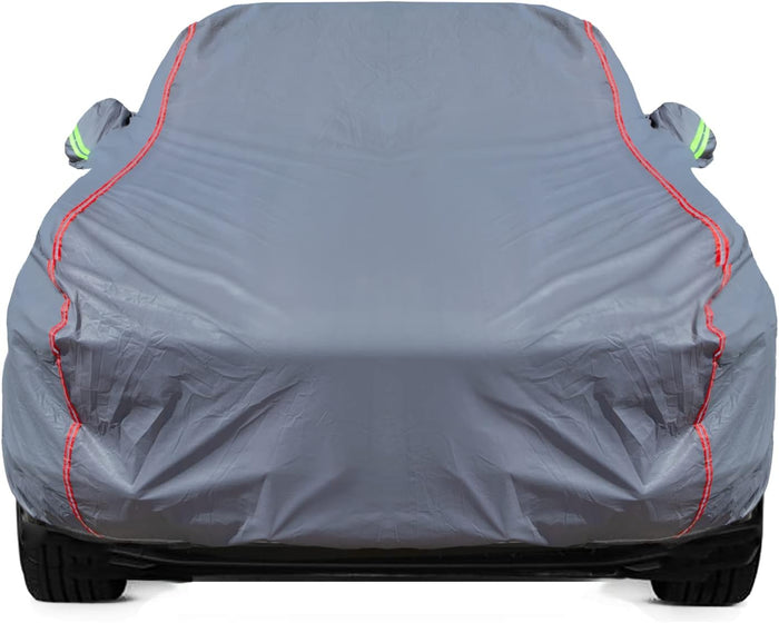 Breathable New Material, Waterproof Car Cover, Locks and Zipper Doors,