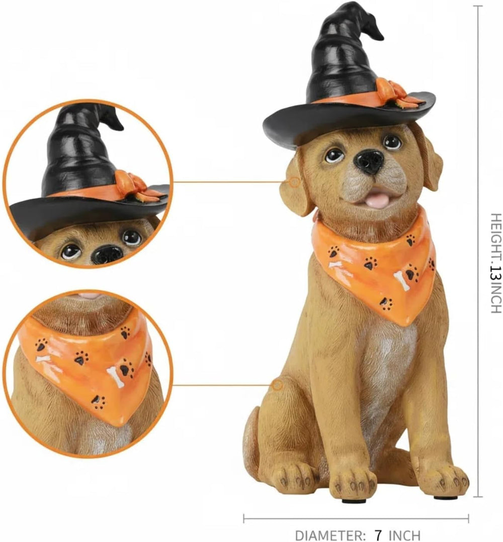 Cynkeyee Holiday Decorations Indoor Dog Statue - Halloween Decor Figurine
