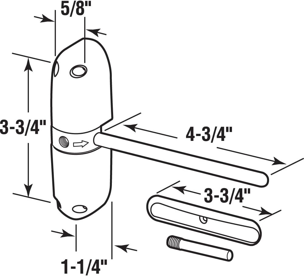 Prime-Line KC16HD Safety Spring Door Closer – Easy to Install to Convert Hing...