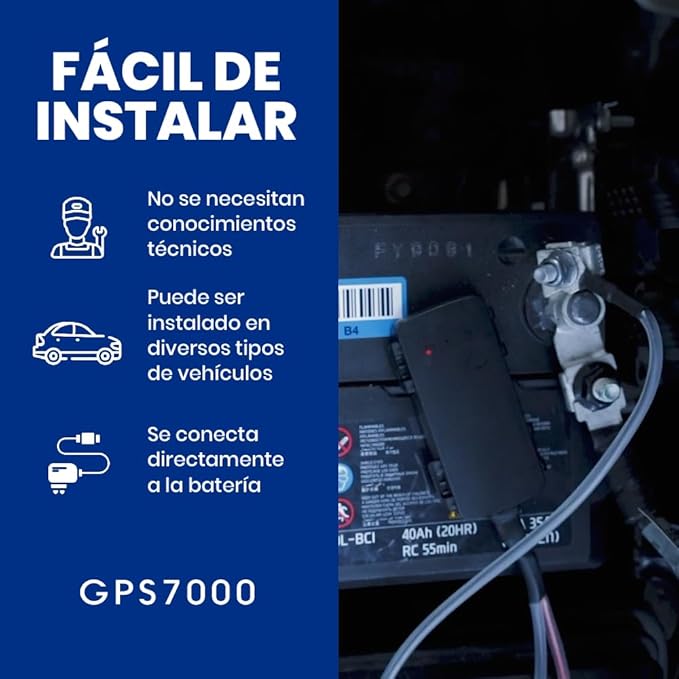 GPS7000-4G Hidden GPS Tracker for Vehicles | 90 Days of Service Included | Self