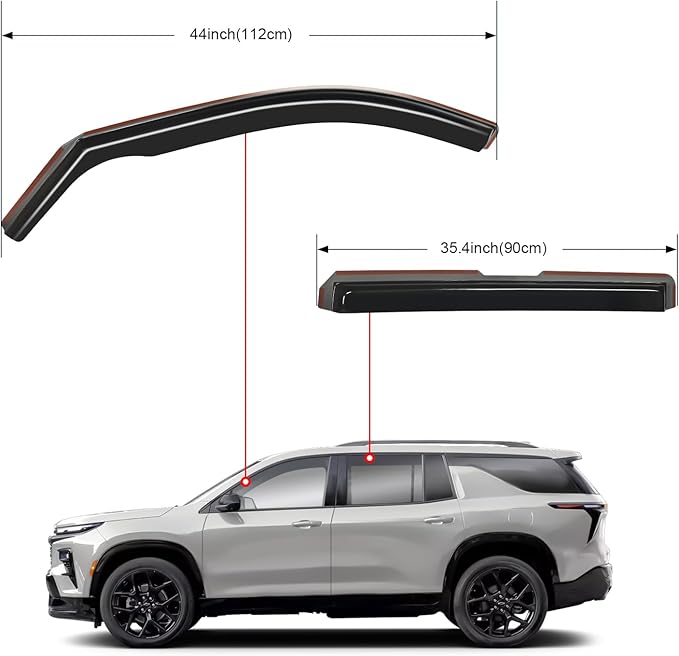 Nilight Durable in Channel Rain Guards (4PCS)