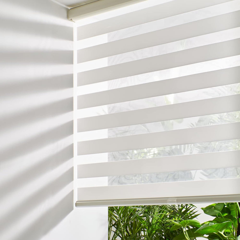 Persilux Cordless Zebra Blinds for Windows Free-Stop Dual Layer Roller Windows