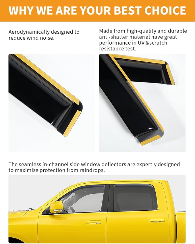 in-Channel Window Rain Guards Fit
