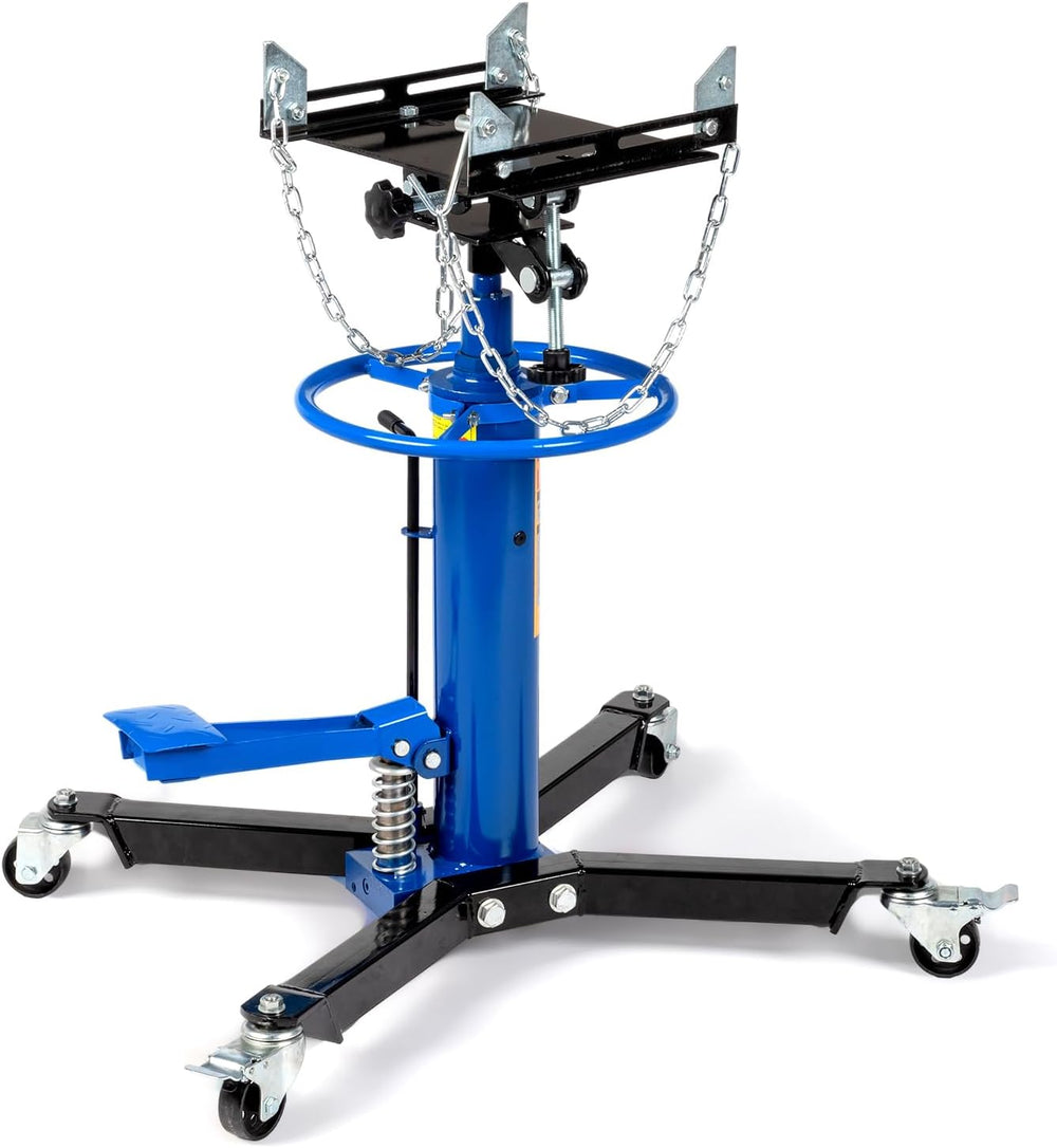 TUFFIOM Transmission Jack, 1100 lbs 1/2Ton Hydraulic 2-Stage High Lift Vertical
