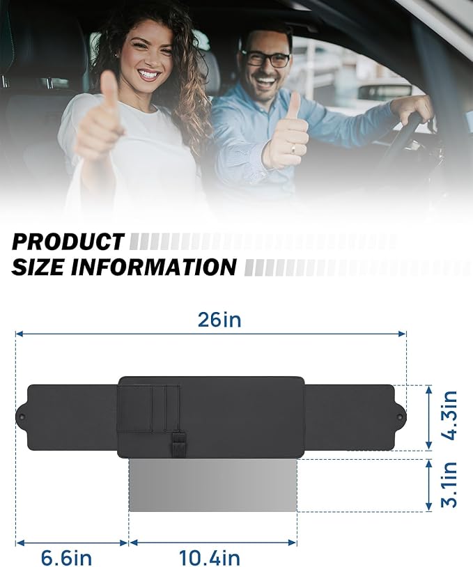 JoyTutus Polarized Sun Visor Sunshade Extender (2 Pack)