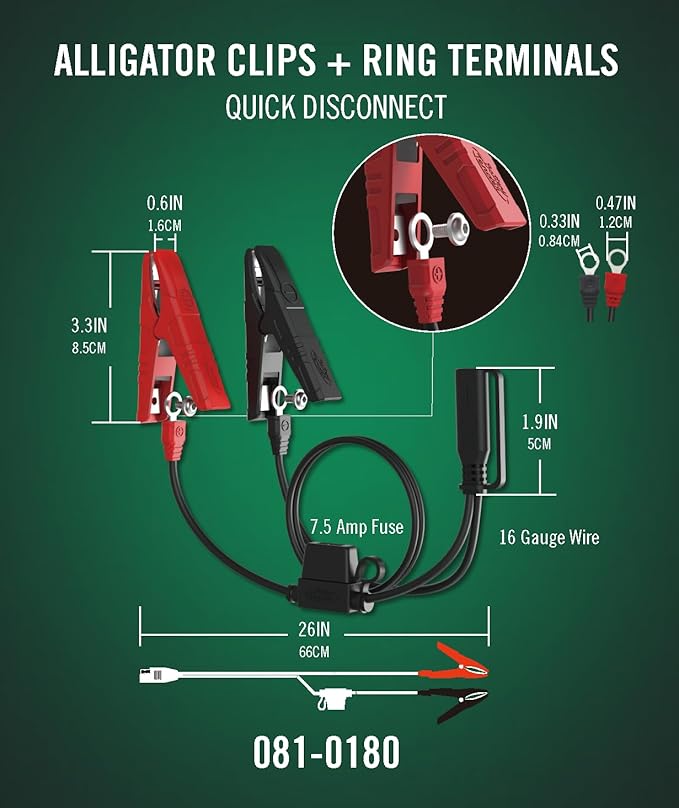 Battery Tender 800 is a SuperSmart Battery Charger that will Constantly Monitor