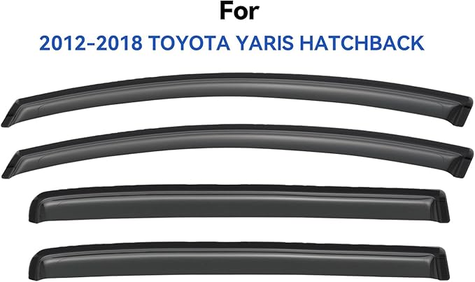 Window Visors Rain Guards for 2012-2018 Toyota Yaris Hatchback, Out-Channel