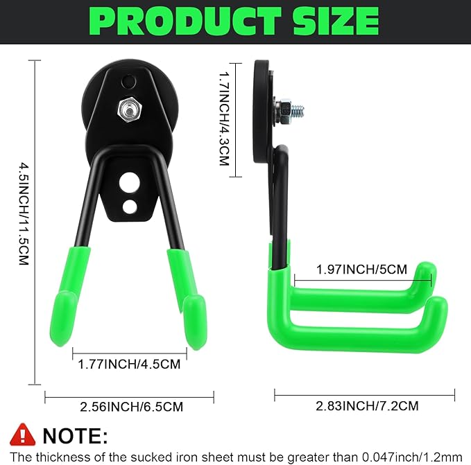 Landhoow Large Magnetic Hooks Heavy Duty Garage Magnet Hooks Strong Storage (...