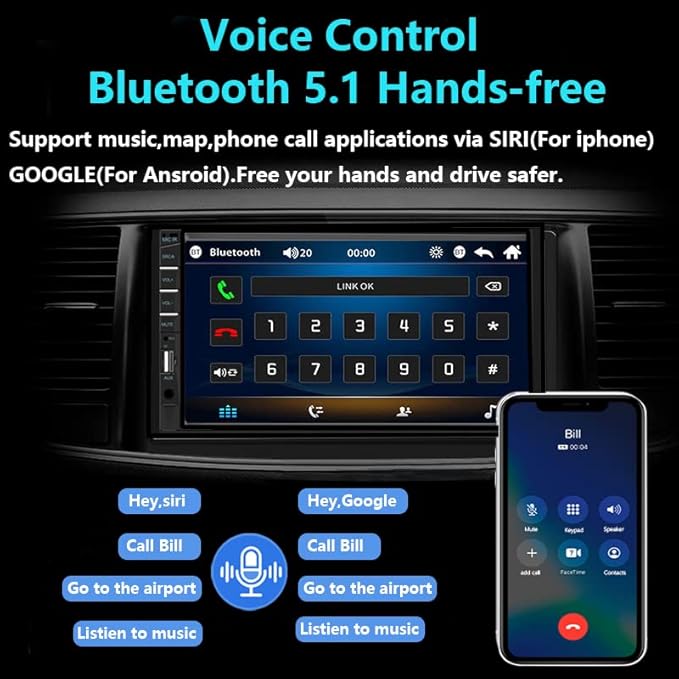 Naifay Double Din Car Stereo Compatible