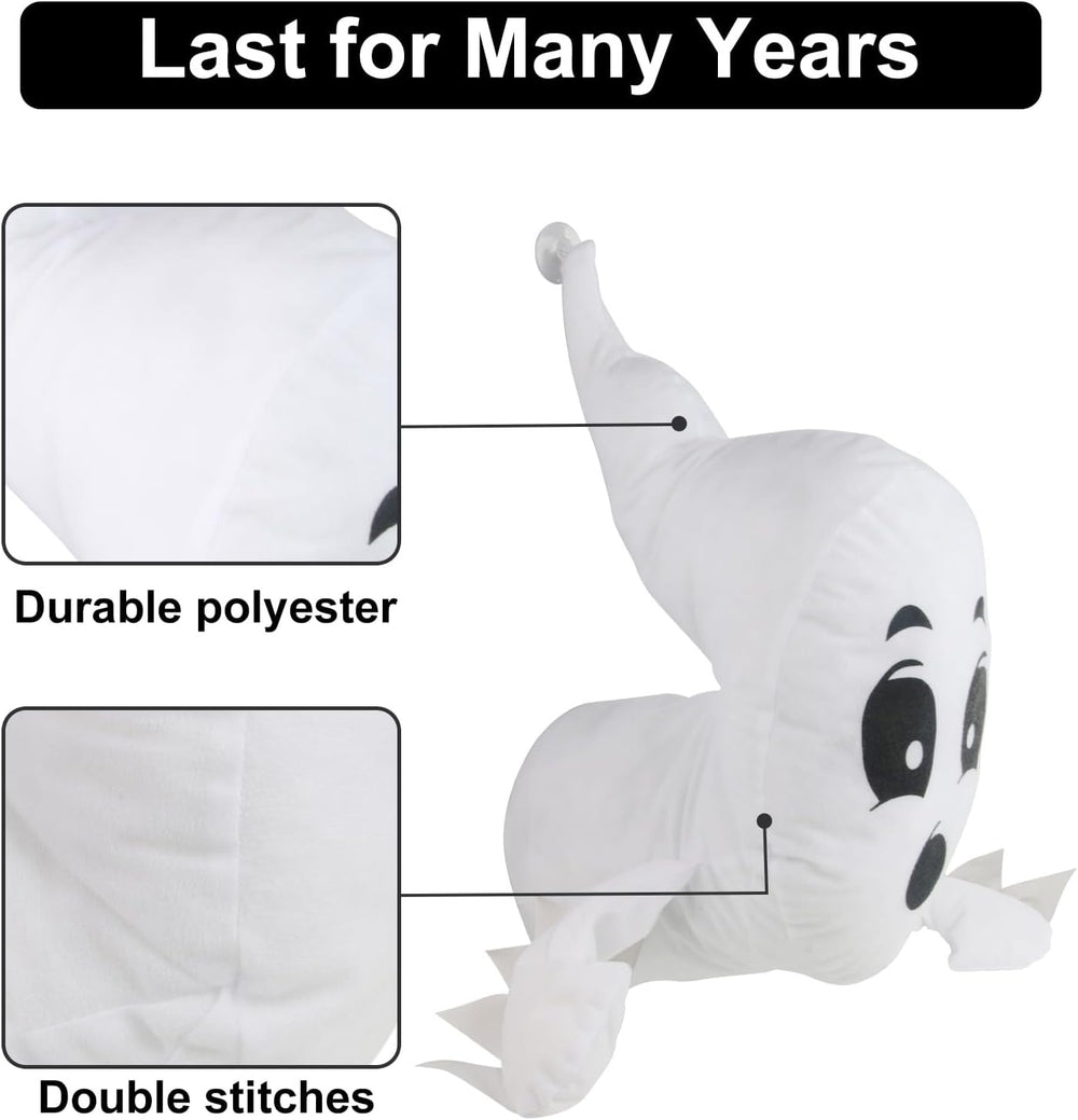 DUNCHATY Window Ghosts Halloween Decor - 2 Pack 3D Stuffed Crasher Ghost