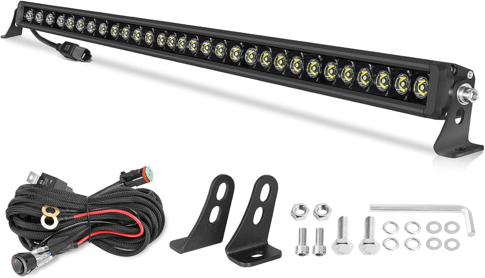 OFFROADTOWN 30'' 300W LED Light Bar Single Row Off Road Driving Lights