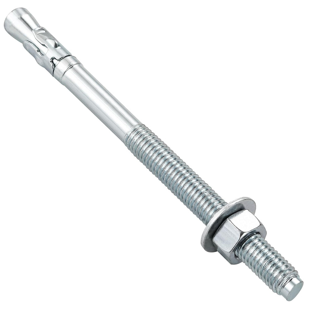 Wensilon 1/2"x10" Wedge Anchors for Concrete, Zinc-Plated, 10 PCS