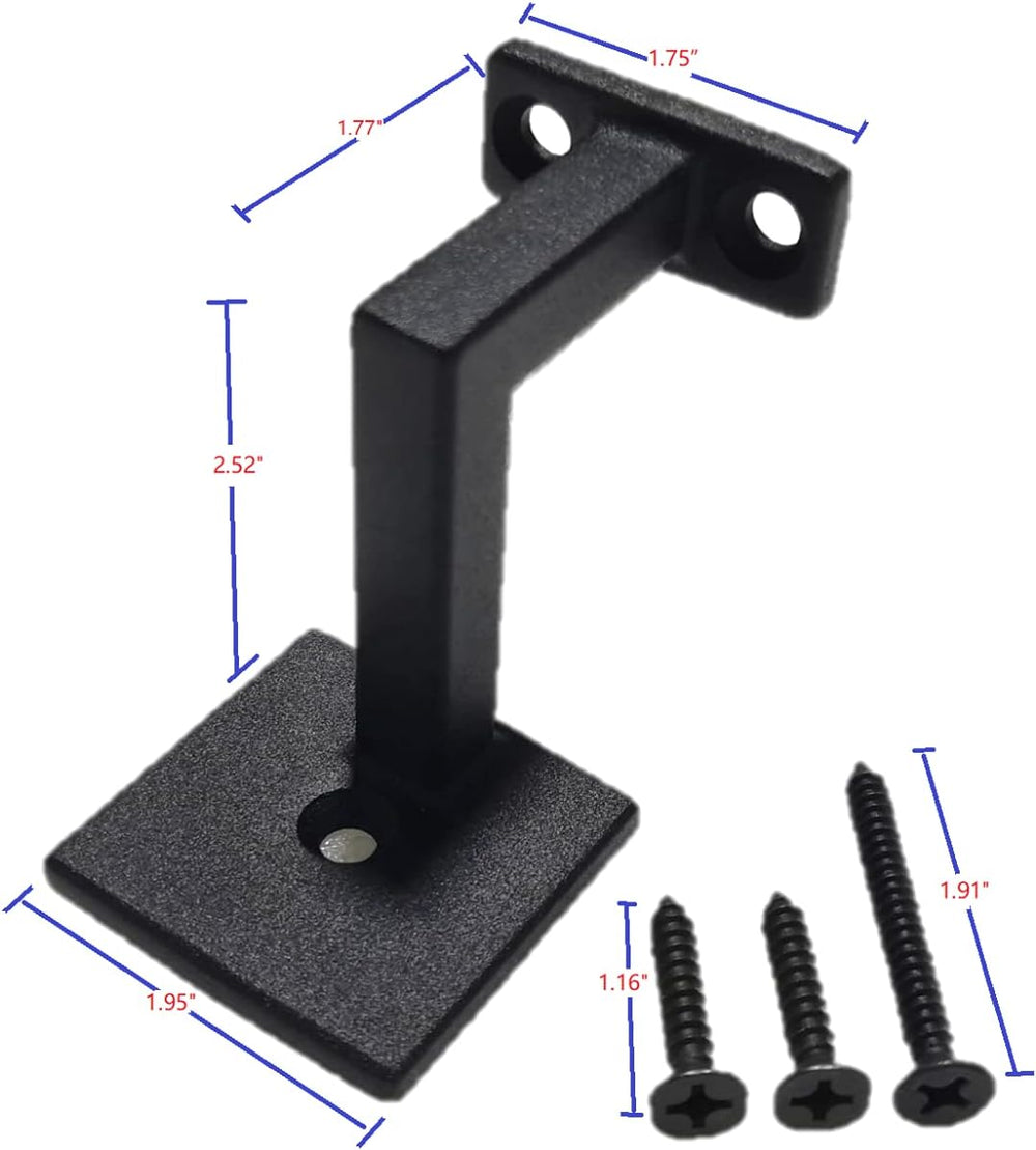 Square Handrail Brackets for Staircase Stair Railing Brackets with Screws (Pa...