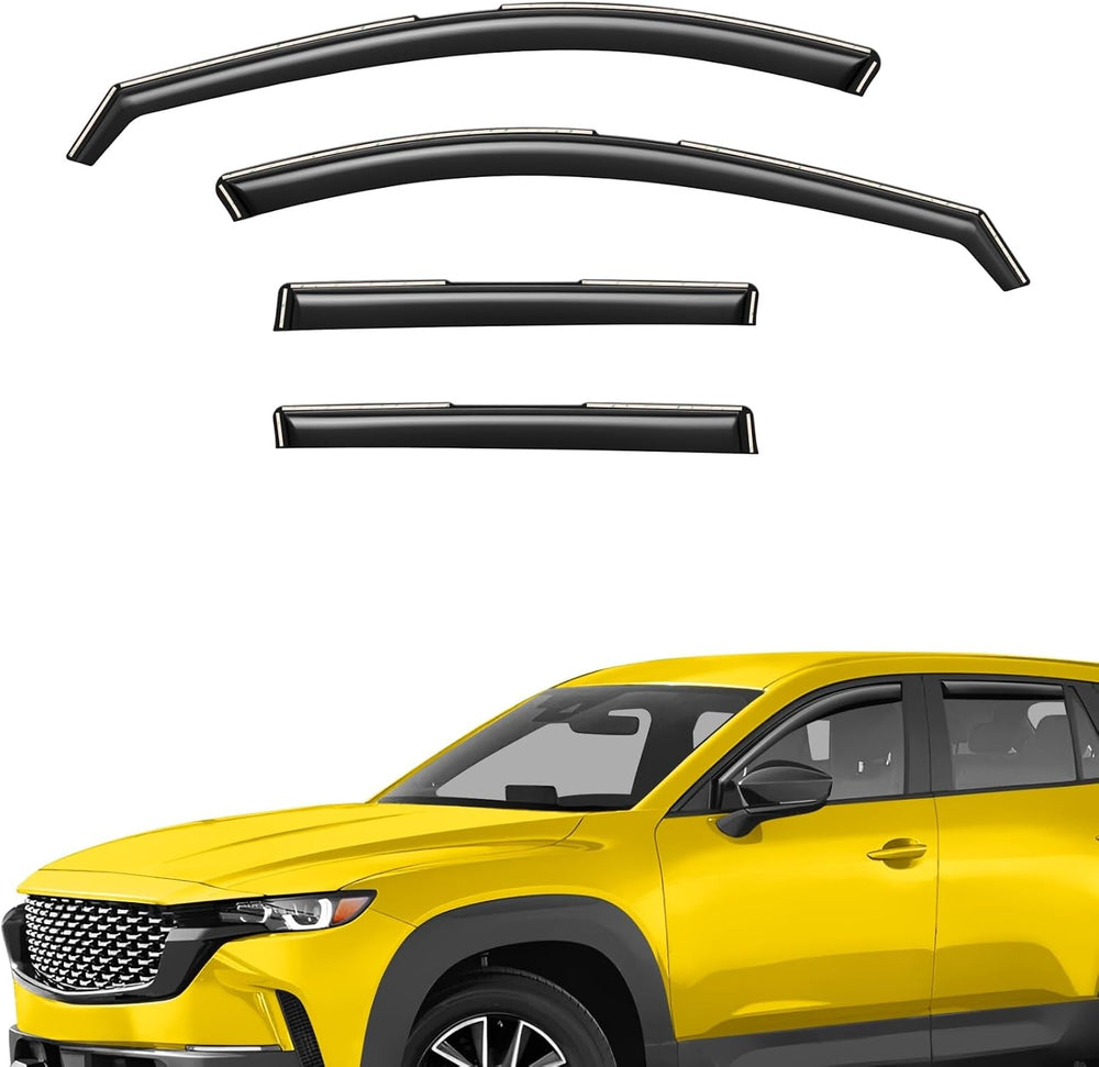 Extra Durable Window Deflectors in-Channel Window Visors Rain Guards Fit (4pcs)