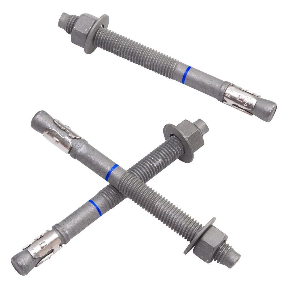 3/4" x 10" Concrete Anchors (10 Pack) Wedge Anchors Bolts, Hot Dip ...
