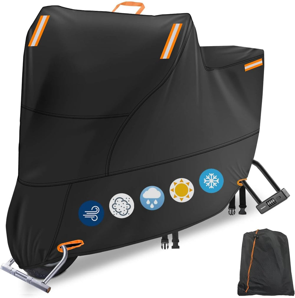 Waterproof Motorcycle Cover Outdoor, Motorbike Scooter Moped Rain Dust