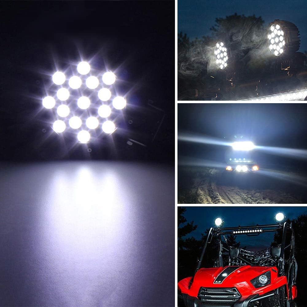 7 Inch Round LED Off Road Lights 51W 5000LM IP67 Waterproof 4-Pack