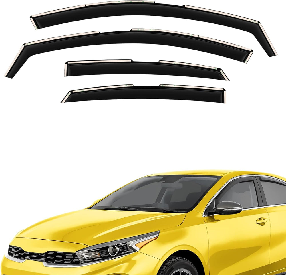 Extra Durable Window Deflectors in-Channel Window Visors Rain Guards Fit (4pcs)