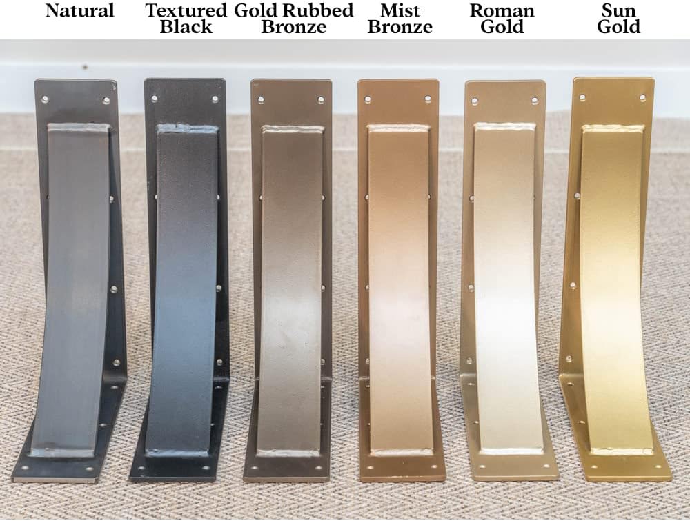 Rustic Red Door Co. Steel Heavy Duty Fireplace Mantel Brackets - Countertop S...