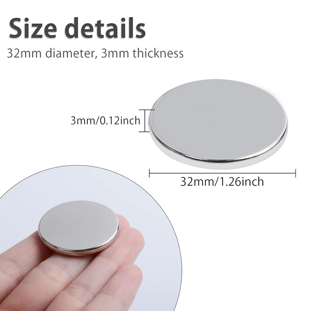 MAGXCENE 100 Pcs Strong Neodymium Disc Magnets with Double-Sided Adhesive, 1....