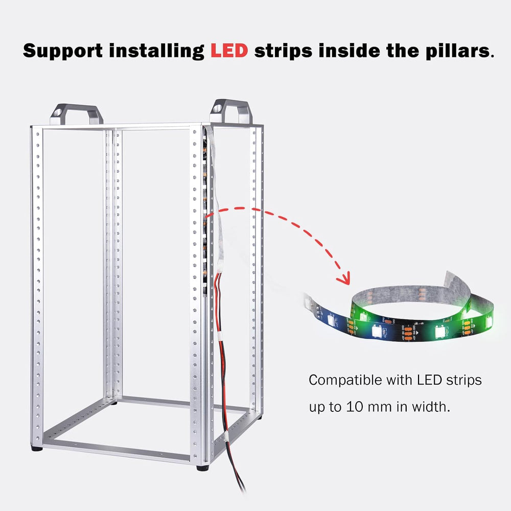 GeeekPi DeskPi RackMate TL1, 10 inch 10U Mini Server Rack for Network, Server...