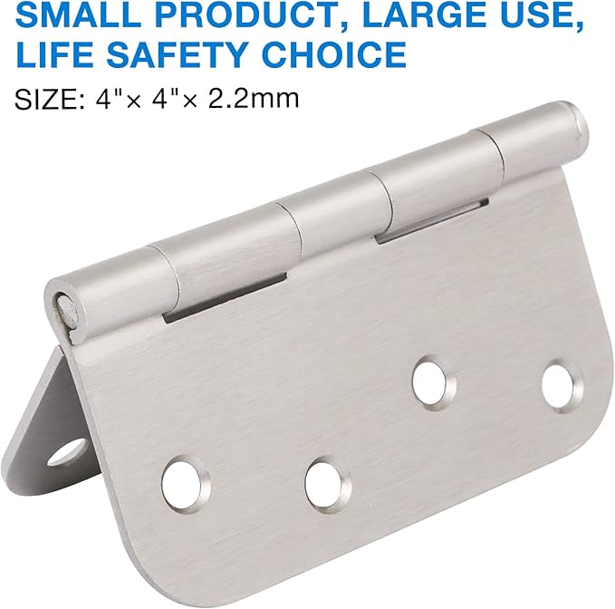 18 Pack 4 Inch Nickel Door Hinges Satin/Brushed Nickel Door Hinges 4 in x 4&q...