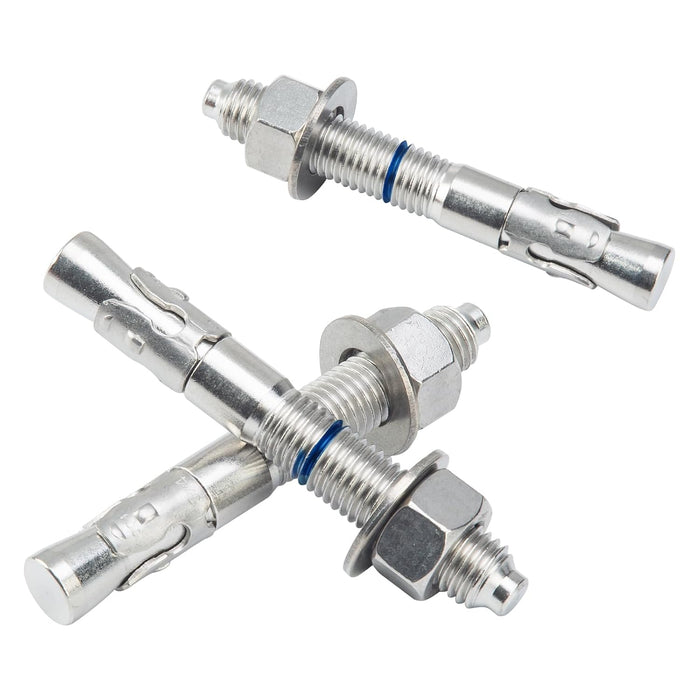 3/4" x 5-1/2" Concrete Anchors (10 Pack) 3/4 inch Wedge Anchors Bolts Stainless Steel
