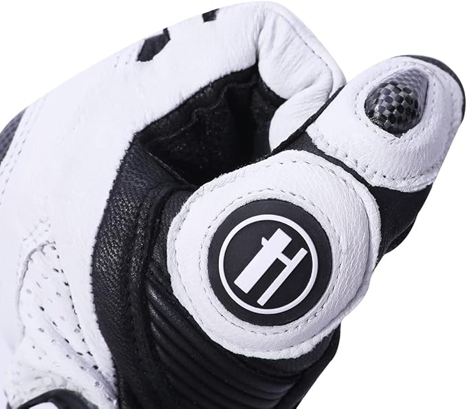 Harssidanzar Leather Motorcycle Gloves