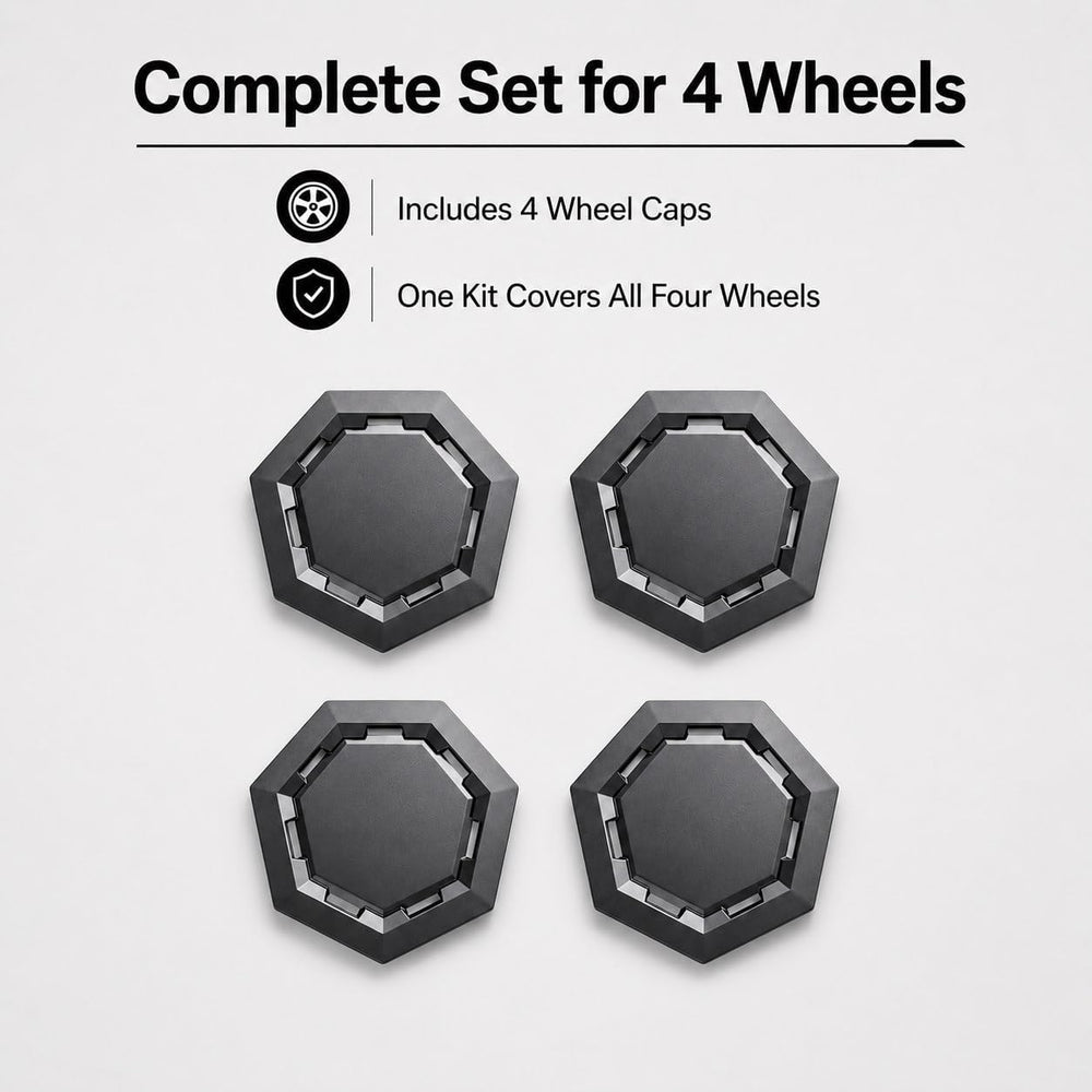 Cyber Wheel Cap Kit for Tesla Cybertruck, Set of 4 Wheel Center Cap Covers, R...