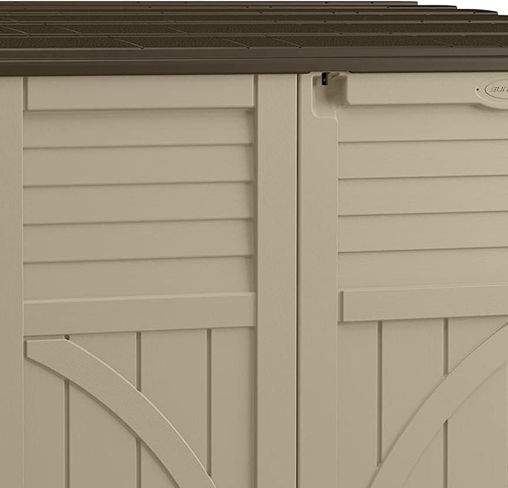 Suncast Horizontal Shed, Compact Outdoor Storage System, 34 Cu. Ft. Capacity,...
