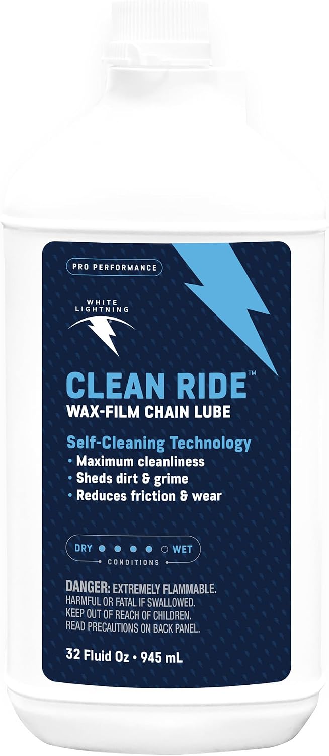 White Lightning Clean Ride Self-Cleaning Wax Chain Lubricant 32 fl oz