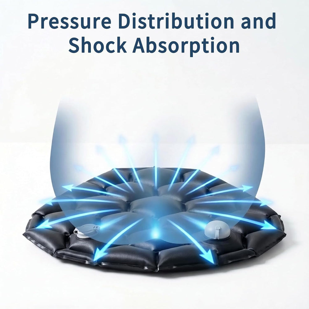 Foldable Motorcycle Seat Cushion with Air and Water Filling, Air Convection B...