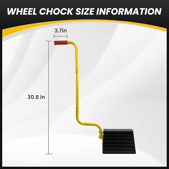 2 Pack Heavy Duty Rubber Wheel Chock