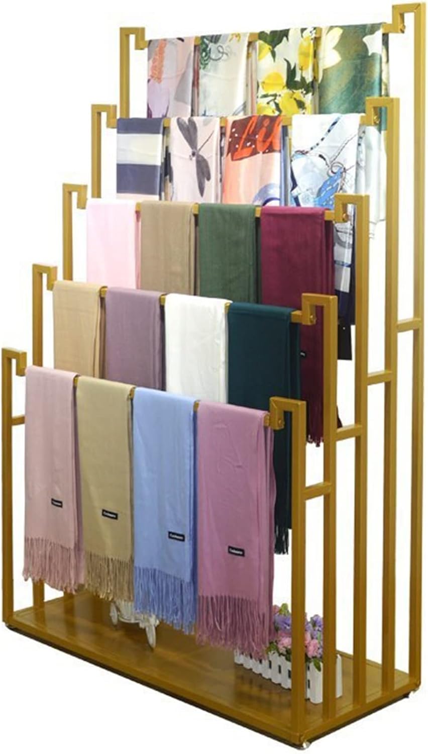 Floor Standing Scarf Display Stand Towel Rack (80X40X150CM)
