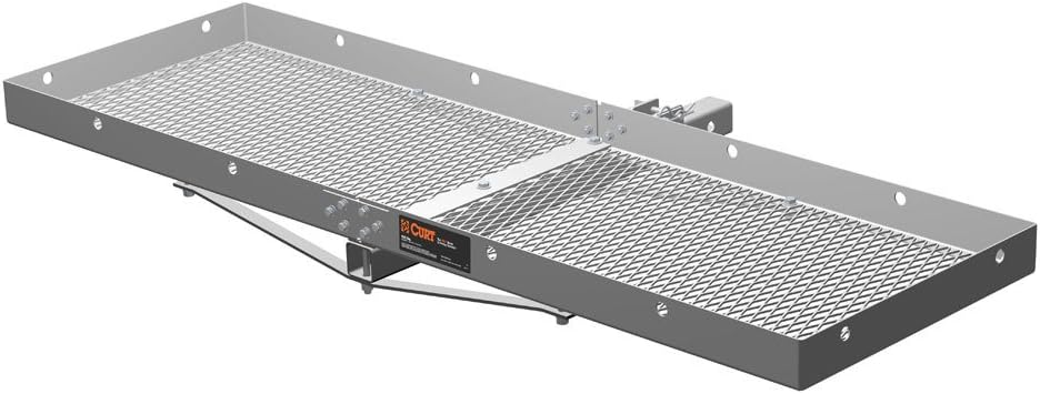 CURT 18100 Tray-Style Trailer Hitch Cargo Carrier, 500 lbs. Capacity, 60-Inch...