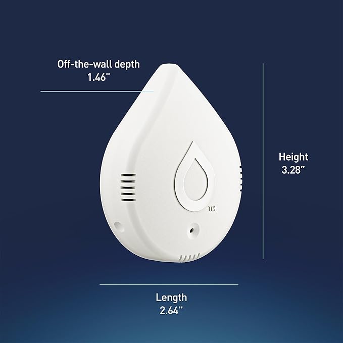 Moen Flo Smart Water Leak Detector, Drip or Flood Sensor Alarm